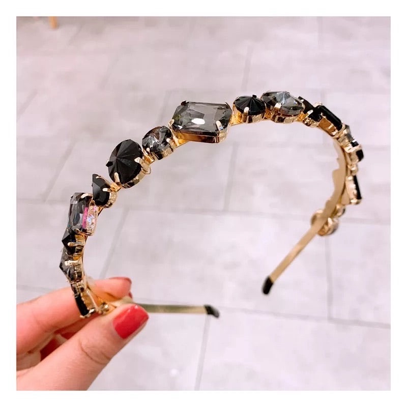 Precious Gems Headband Black